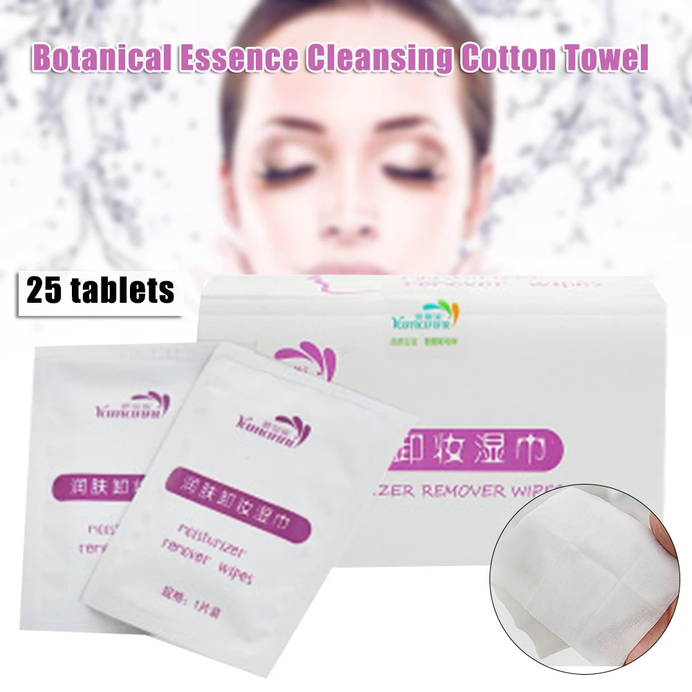 

25pcs Hydrating Plant Essence Makeup Remover Wipes Disposable Beauty Cleansing Wipes Paper CIN6 899