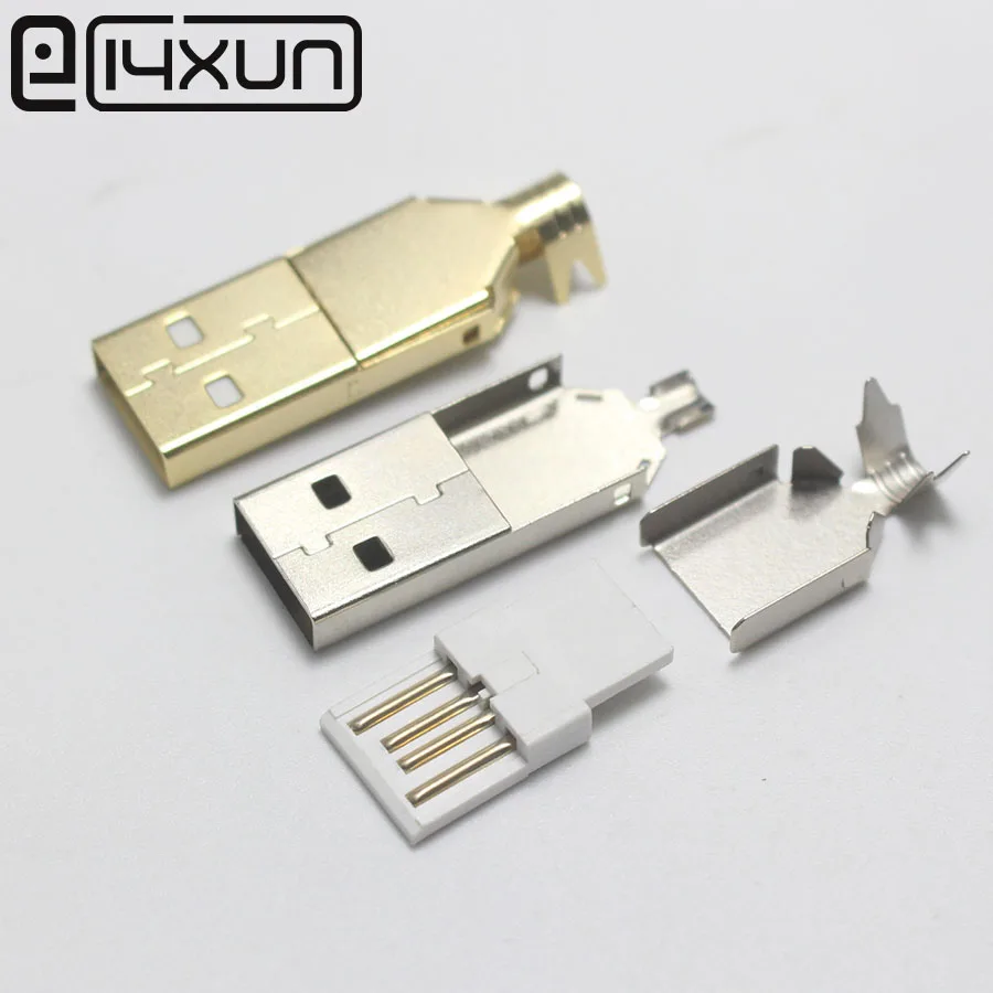 EClyxun 5 комплектов DIY USB 2 0 Тип Штекерный разъем в сборе адаптер розетка
