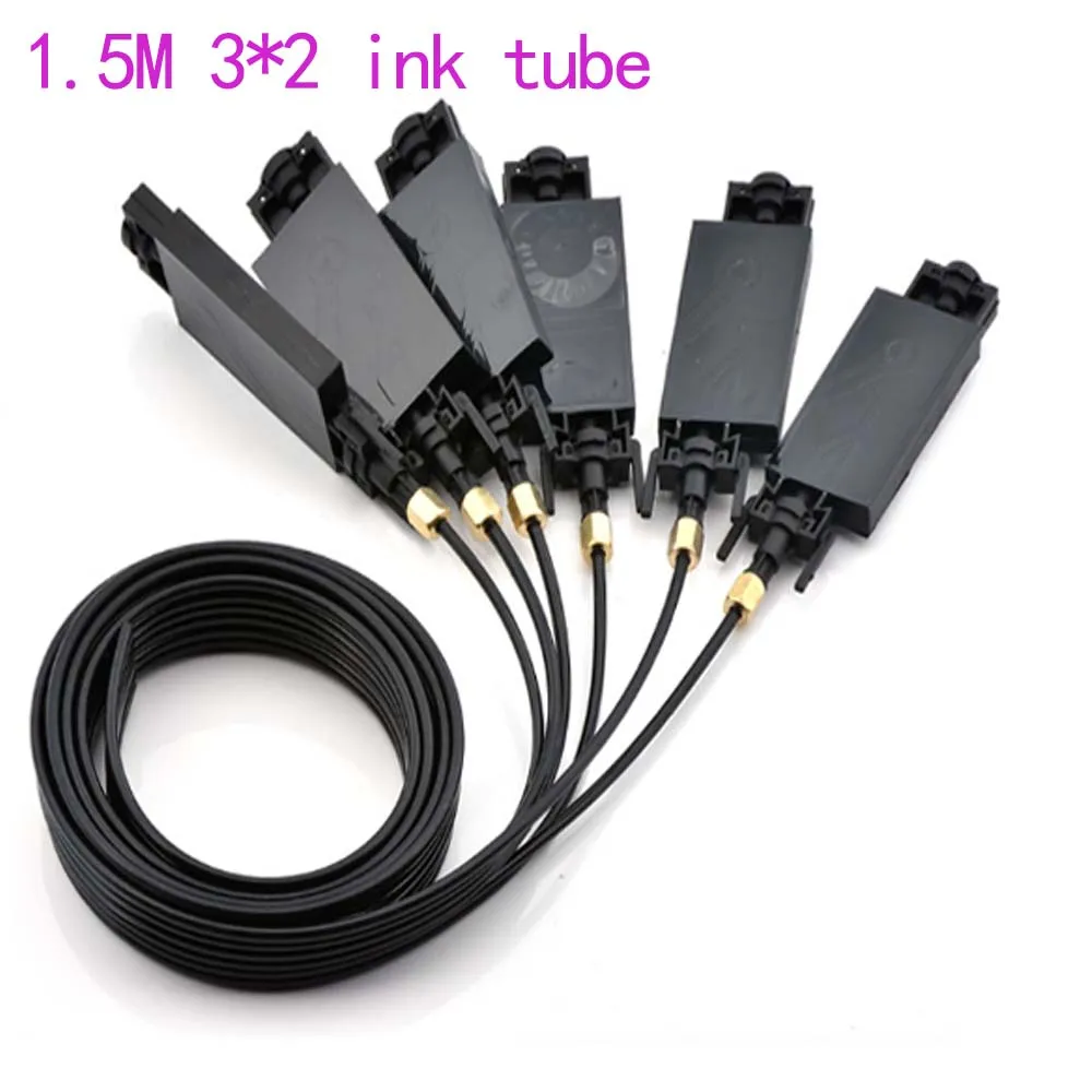 

pipe line with square damper screw nuts oring for For Epson XP600 TX800 UV ink damper Printers 6 color ink tube hose