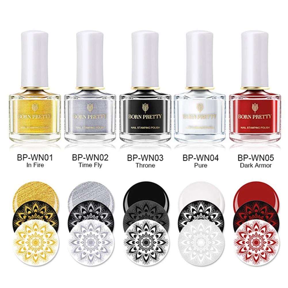 6 мл Гель лак для ногтей с цветочным принтом быстро сохнут штамповка Для женщин