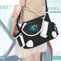 new game genshin impact animation peripheral casual fashion canvas xiao zhongli hutao student messenger shoulder bag