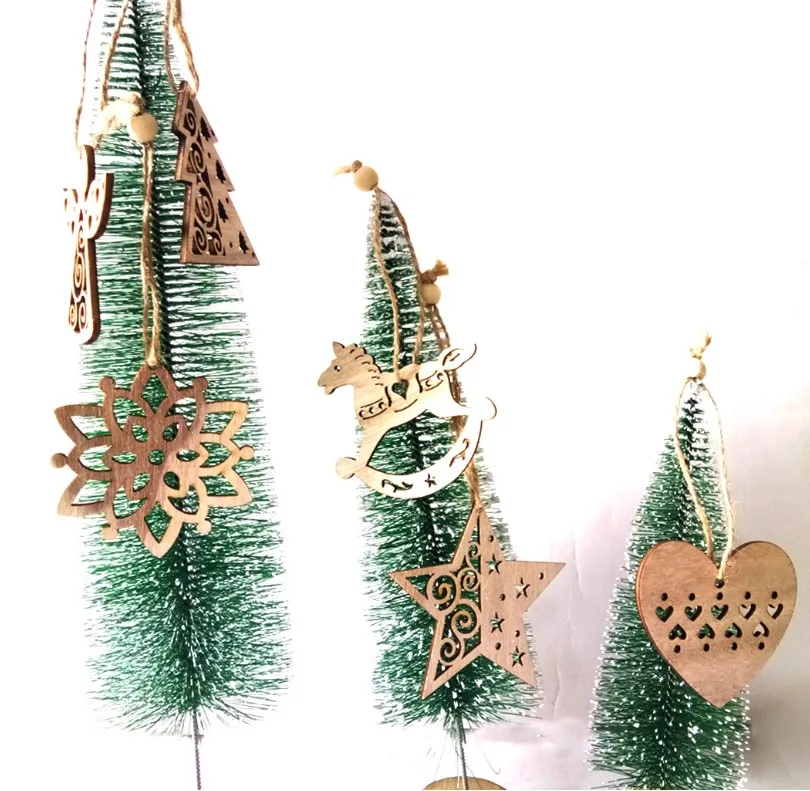 DIY деревянные поделки Рождественские елки украшения креативные Деревянные