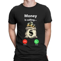 money is calling cash printed t shirt funny vintage mens t shirt loose short sleeve tops casual oversize streetwear tops