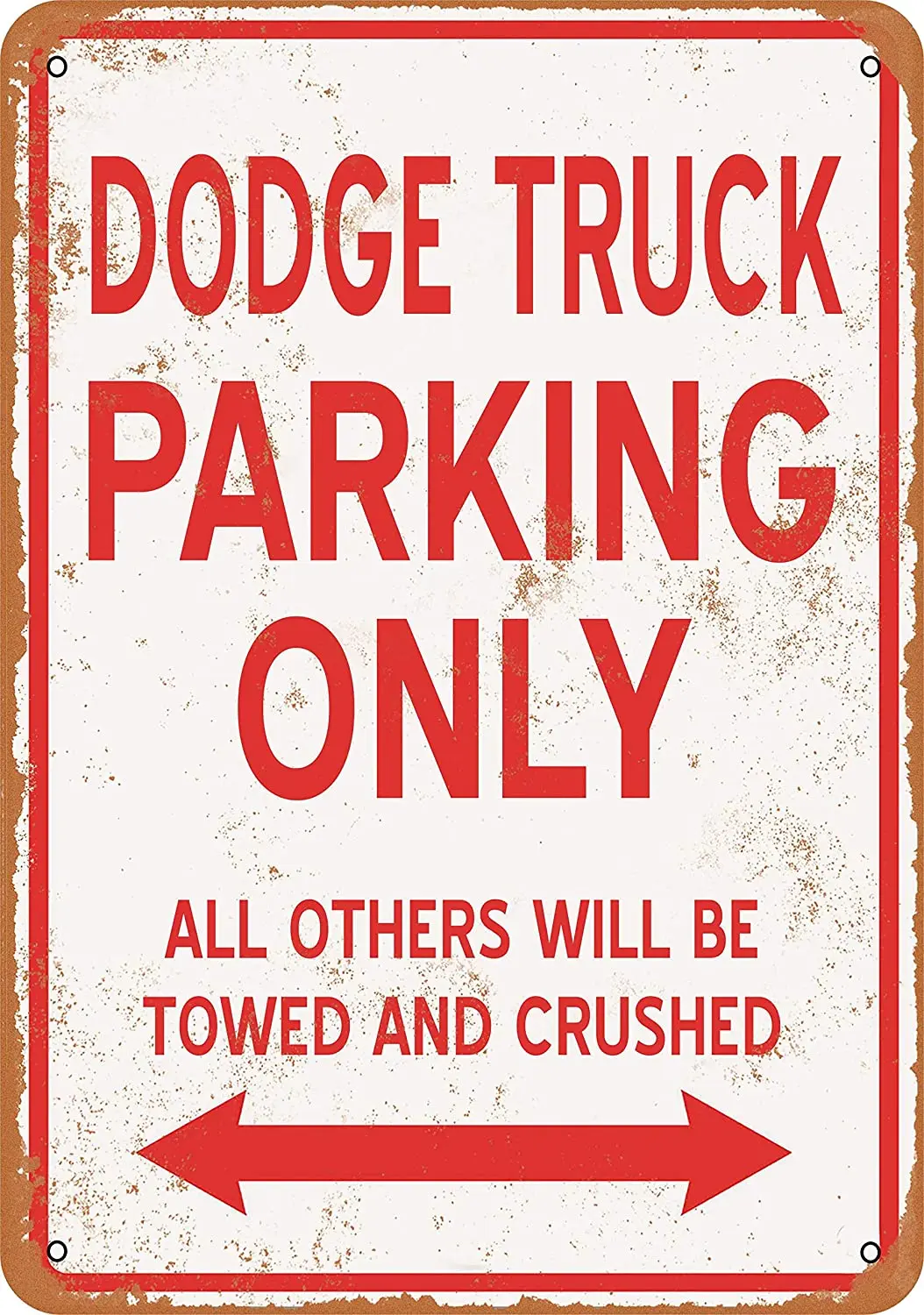 

WallColor 8*12 Metal Sign Dodge Truck Parking ONLY Vintage Look