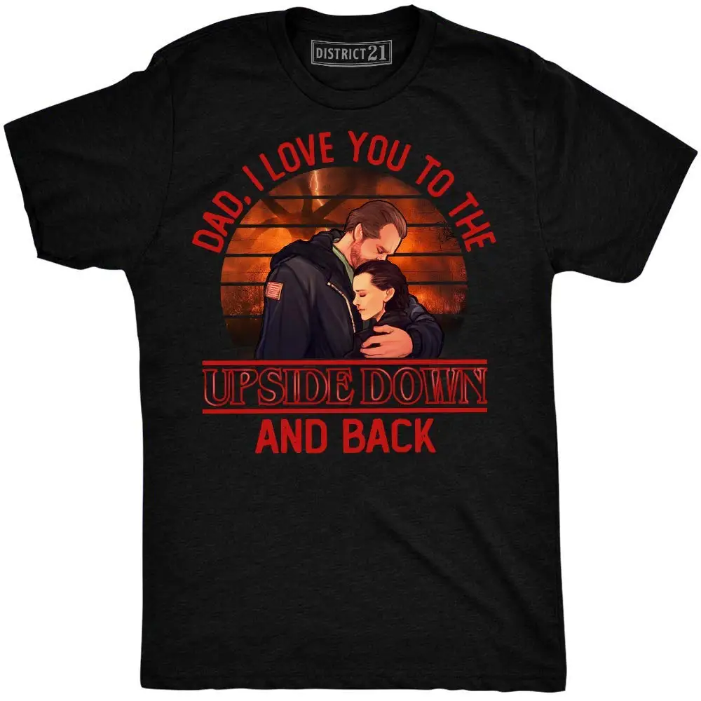 Футболка с надписью Dad I Love You to The переворачиваемая и спина модная летняя футболка