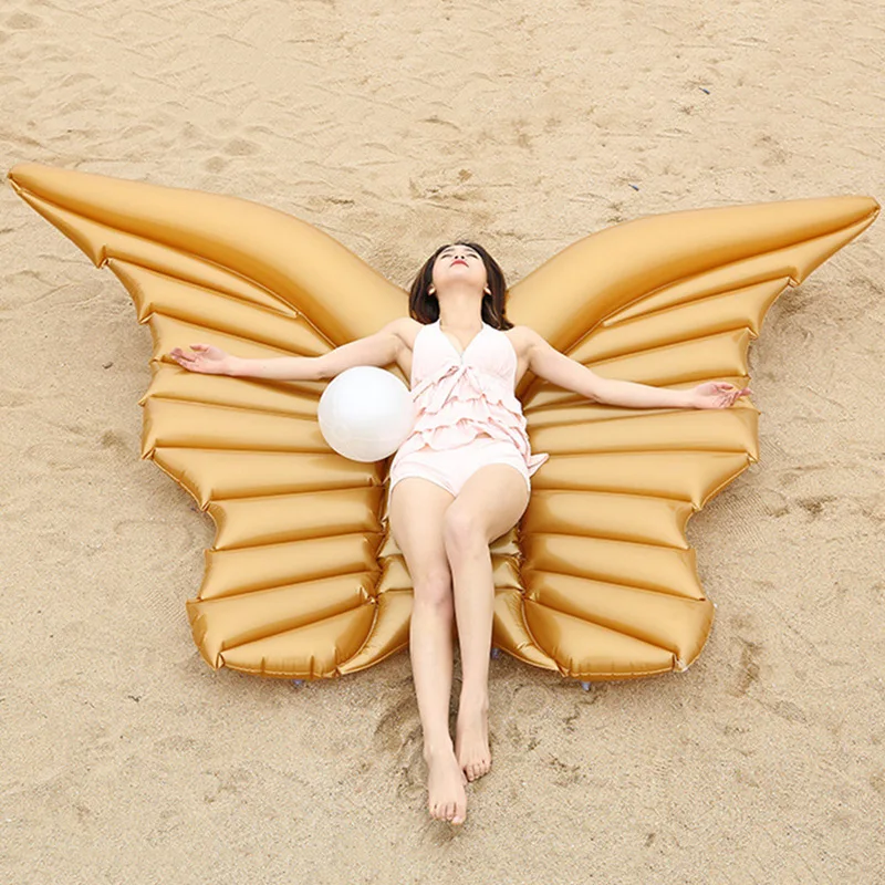 

250x180cm Giant Angel Wings Inflatable Pool Floating Butterfly Swimming Raft Air Mattress Lazy Water Party ToyPiscina