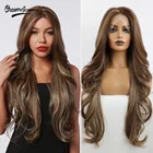 Синтетический парик CharmSource, длинные волнистые коричневые пряди, светлые парики для женщин, для ежедневных вечеринок, термостойкие