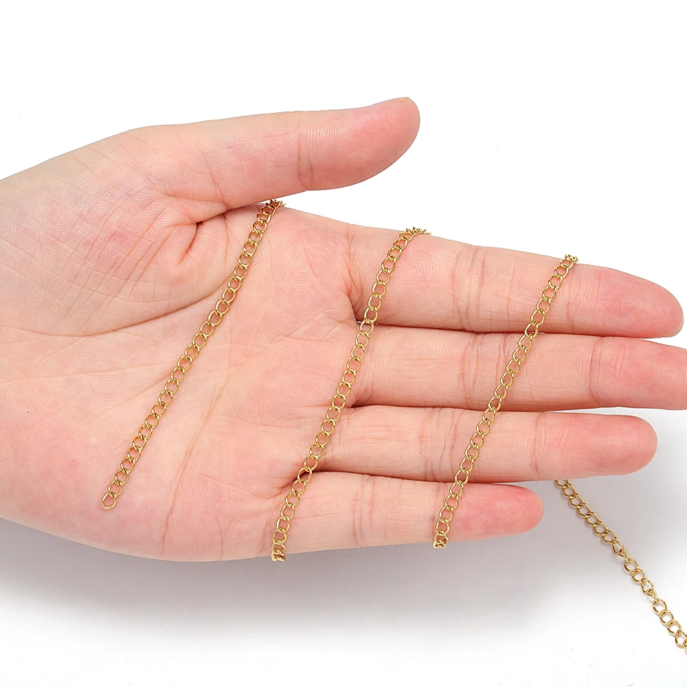 2 м 10 м/рулон из нержавеющей стали ожерелье золотых цепей 2/3/5 мм для браслет