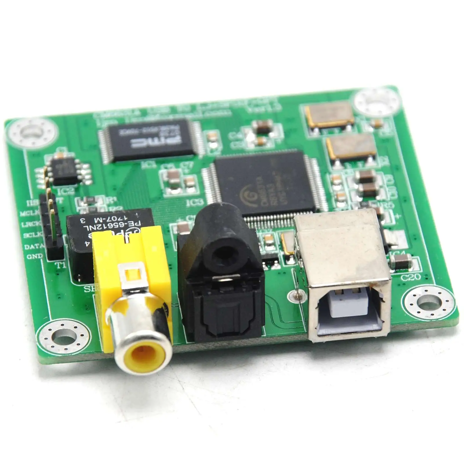 CM6631A USB к SPDIF поддерживает коаксиальный оптический выход 32-бит/384K образец w чехол |