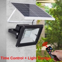 10pcs wholesale 10w 20w 30w 50w 100w outdoor solar powered led flood light time control remote control waterproof spotlights