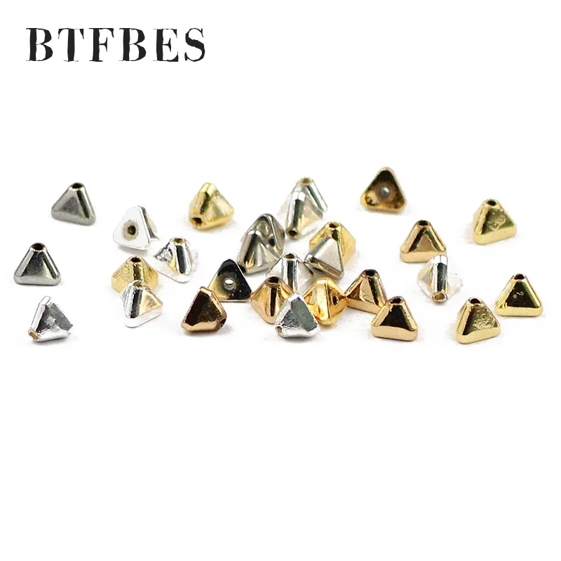 BTFBES треугольная пирамида натуральный розовый Золотой Серебряный гематит