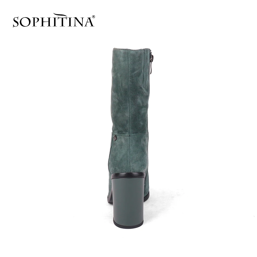 SOPHITINA/однотонные женские ботинки Высококачественная удобная обувь из