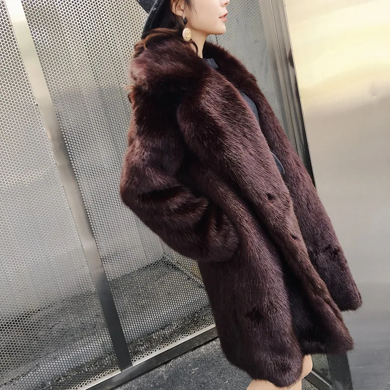 Women real mink coats female mink fur coat genuine long fur coat ladies winter clothes oversize 6xl 5xl 7xl natura fur coats