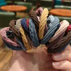 Женская однотонная эластичная резинка для волос 10 шт.партия, резинка для хвоста, цветная яркая резинка, простые аксессуары