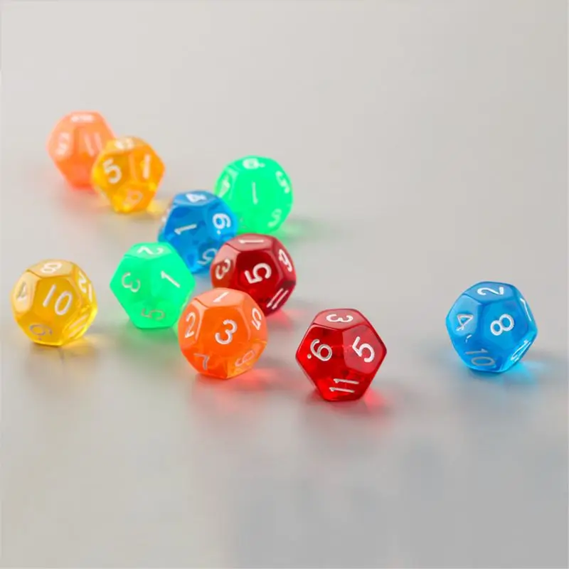 

25 Count Assorted Pack of 12 Sided Dice - Multi Colored Assortment of D12