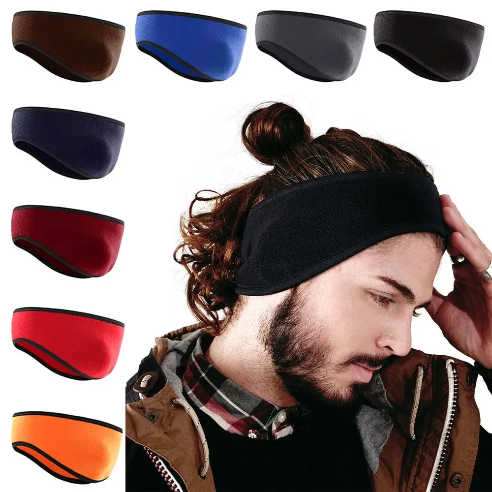 

1PC Fleece Ear Warmer Winter Headband Ear Protectors Non-Slip Ear Muffs for Men Women Outdoor Fitness Skiing Running Sweatband