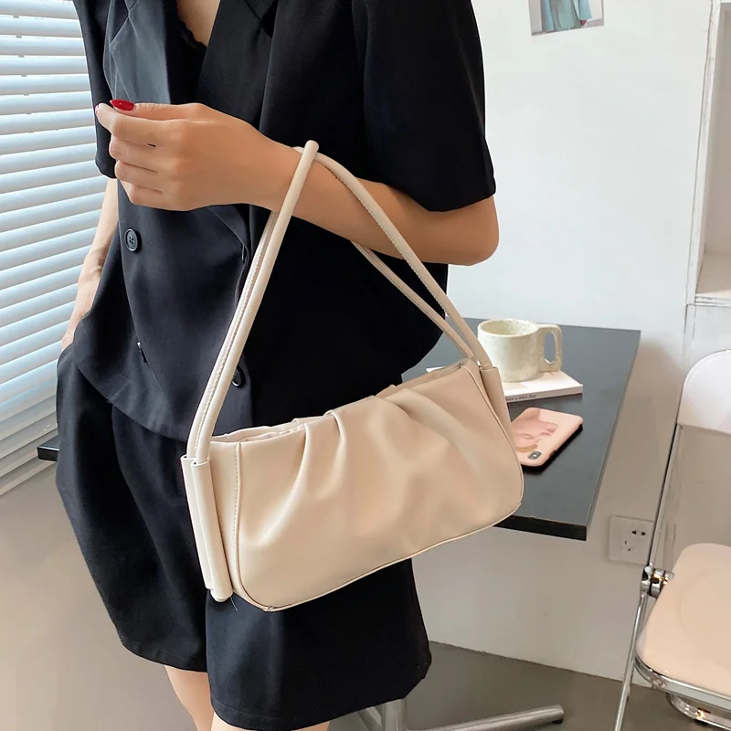 

Beibao texture niche bag women's summer 2021 new fashion texture single shoulder underarm bag fold method club bag