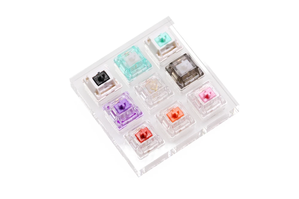 9 switch switches tester with acrylic base for mechanical keyboard everglide purple cyan oreo red orange aqua king dark jade free global shipping
