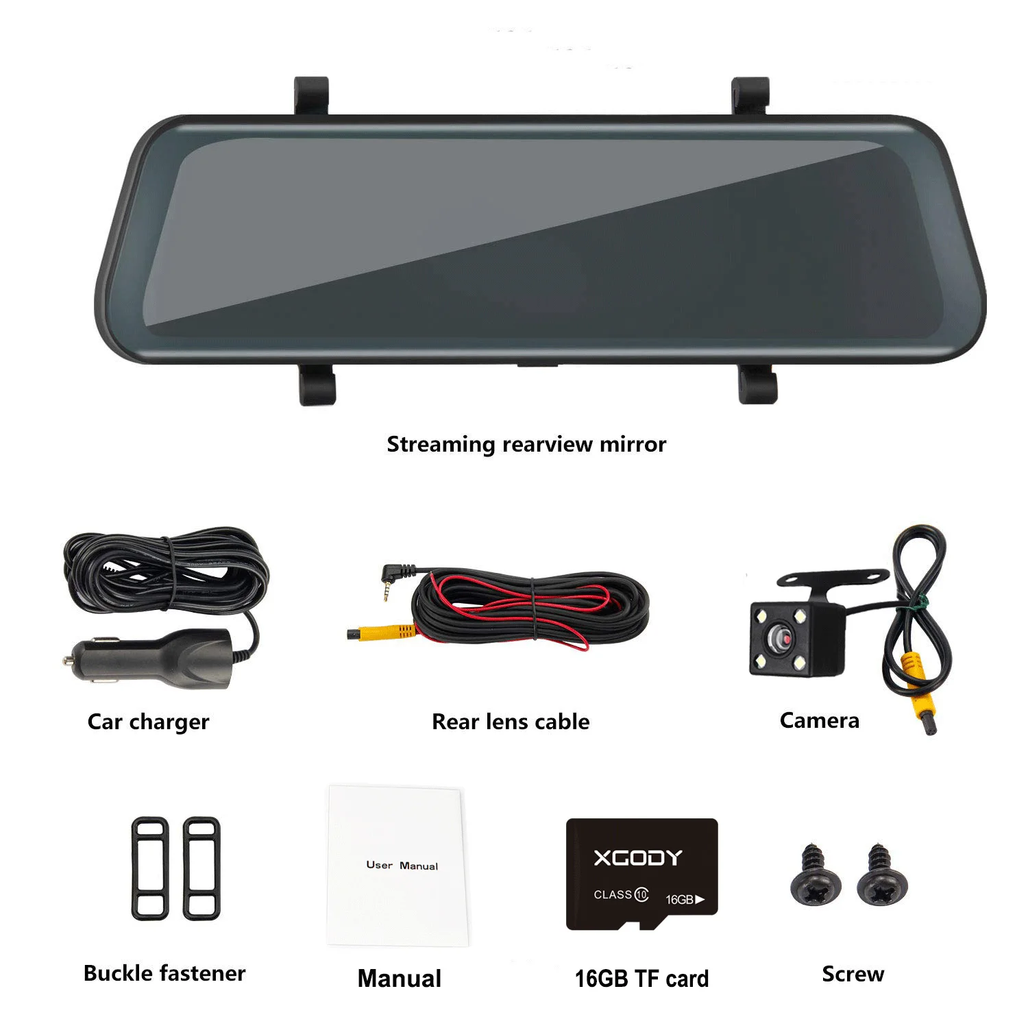 

Hot 10Inch HD LCD Dual Lens Car DVR 1080P Video Camera Recorder Night Vision Dash Cam J99