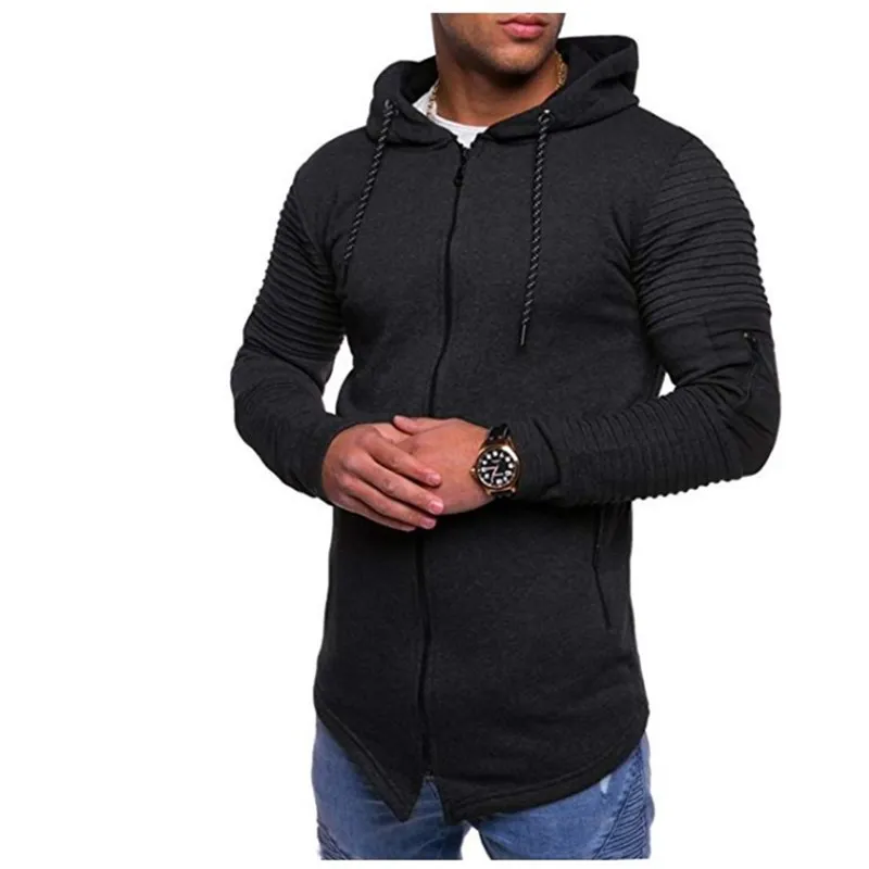 Мужская Мода Тренд повседневные топы с капюшоном весна и осень пальто в