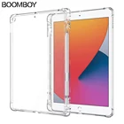 Пеналы для iPad 7, 8, 9, 10,2, 2019, 2020, 2021, 7, 8, 9 поколения, противоударный силиконовый бампер, прозрачная задняя крышка