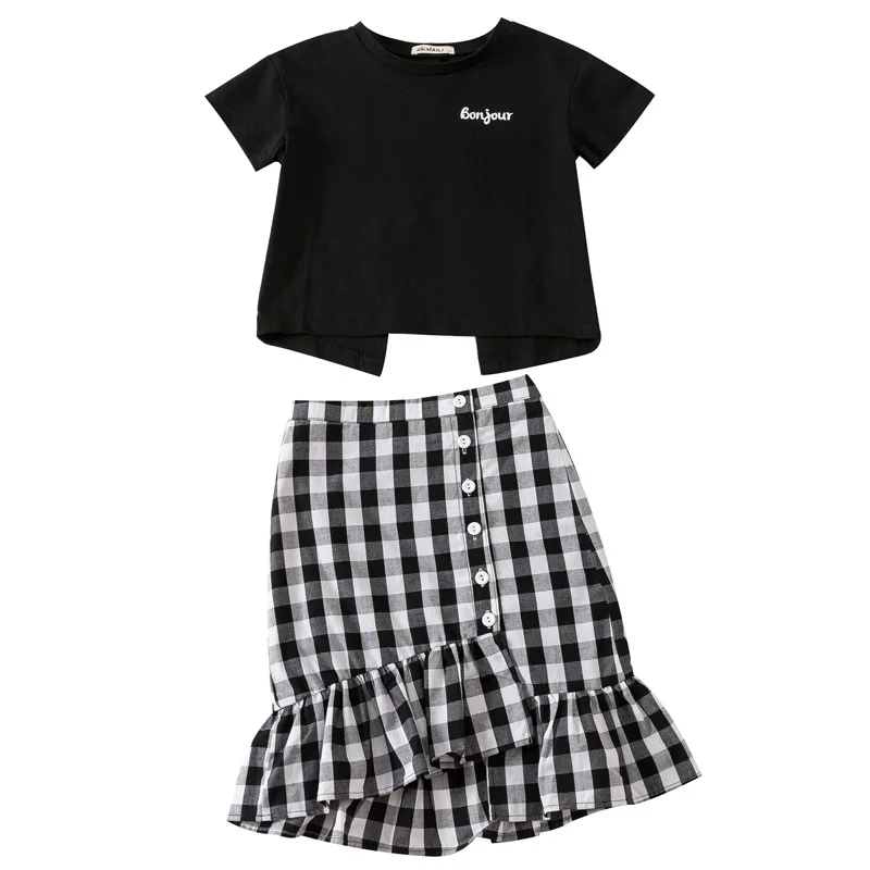 Летние юбки для девочек новинка 2021 детские футболки брендовые хлопковые