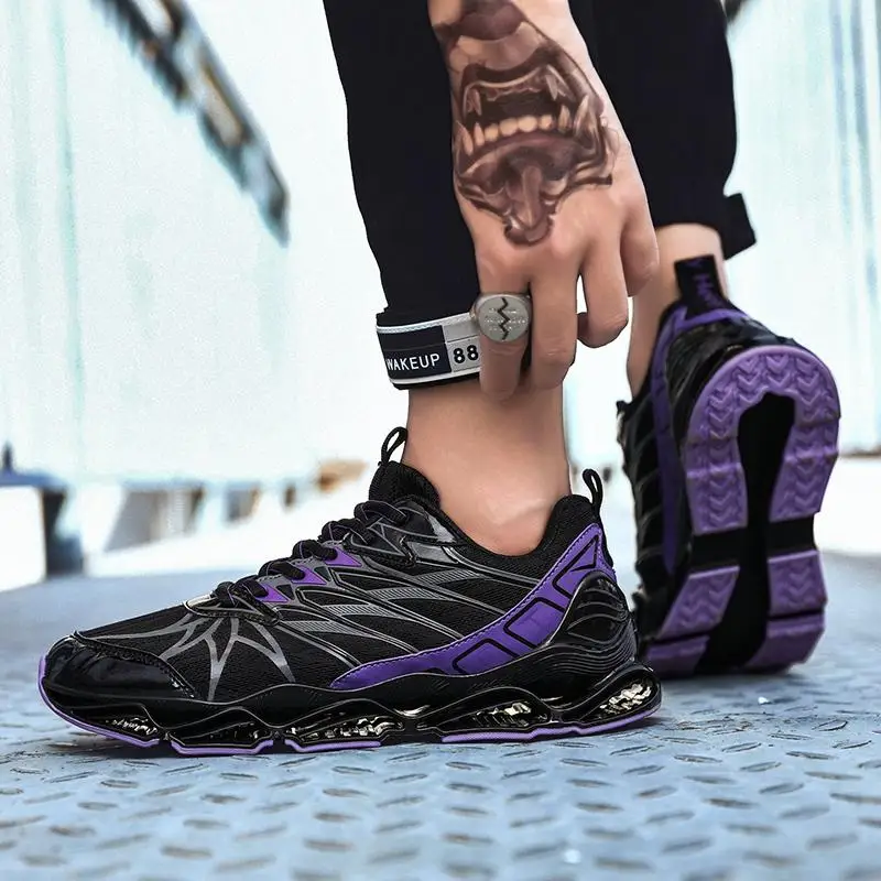 

2021 New Trend Blade Running Mens Shoes Fly Weve Breathable Outdoors Sports Shoes Lightweight Comfortable Athletic Male Sneakers