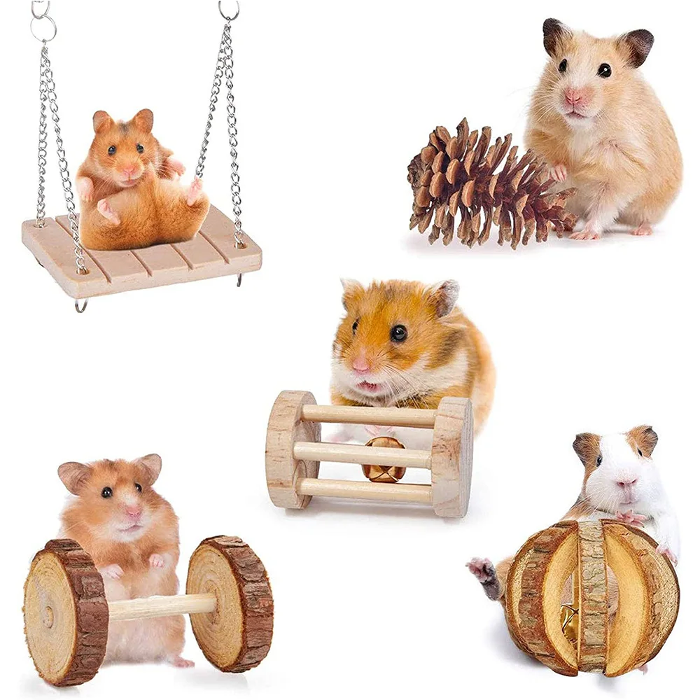 

Hamster Toys Kit Pet Toy 21 Set Chinchillas Supplies Pet Wheel Rat Toys Pet Supplies Value Bundle Hamster Ball