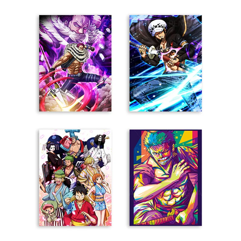 

Japan Anime One Piece Classic Figure Luffy Zoro Poster Canvas Painting Mural Living Room Boy Bedroom Home Wall Decoration