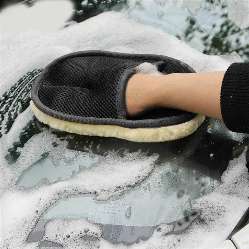 2019 портативные шерстяные мягкие перчатки для мойки автомобилей чистящая щетка