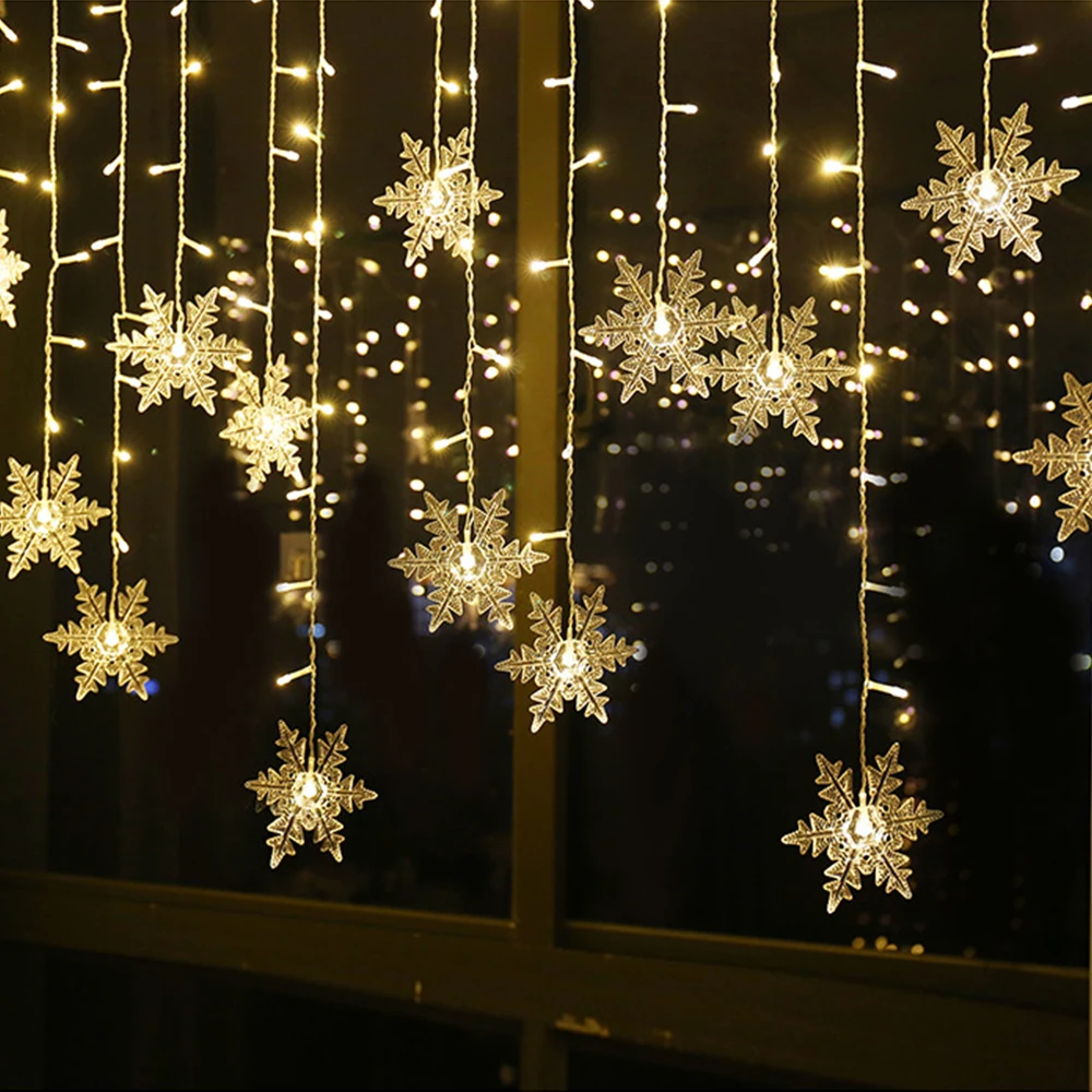 

4m Snowflake LED Light Christmas Tree Decorations Navidad 2021 Xmas Gift Christmas Decorations for Home New Year Home Decor
