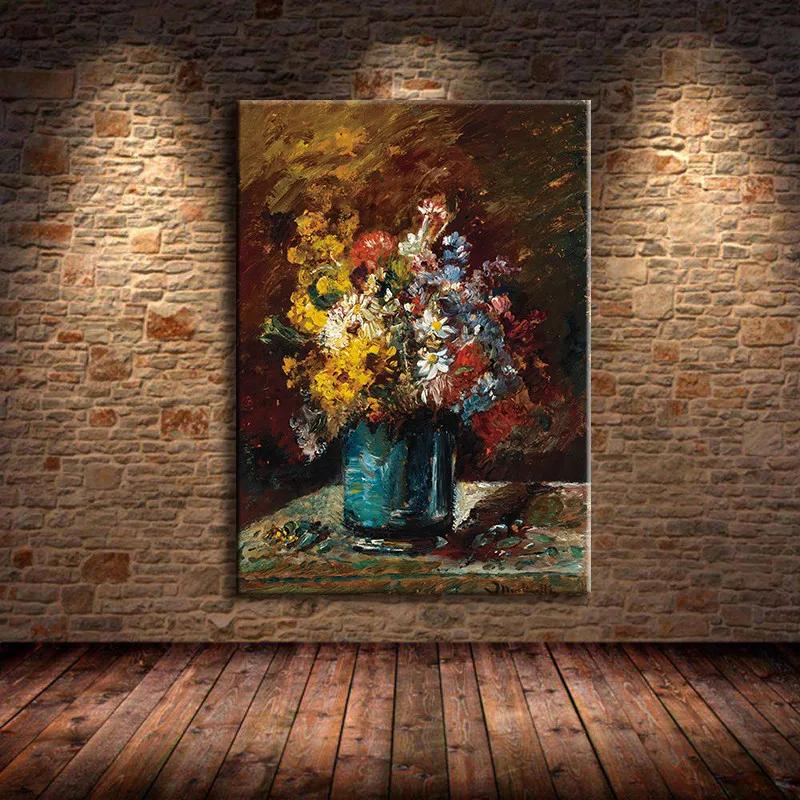 

Unframed Artist Adolphe Monticelli Different Flowers Oil Painting on Canvas Posters Prints Cuadros Wall Art For Home Decoration