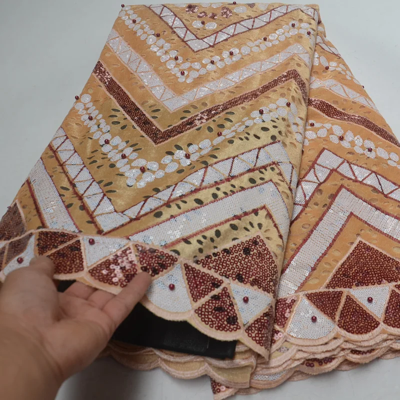 6 цветов Высококачественная розовая африканская бархатная кружевная ткань с