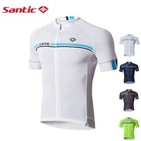 santic pro cycling jerseys men bicycle short sleeve anti slip cuff road bike cycling top breathable sport clothes back pocket