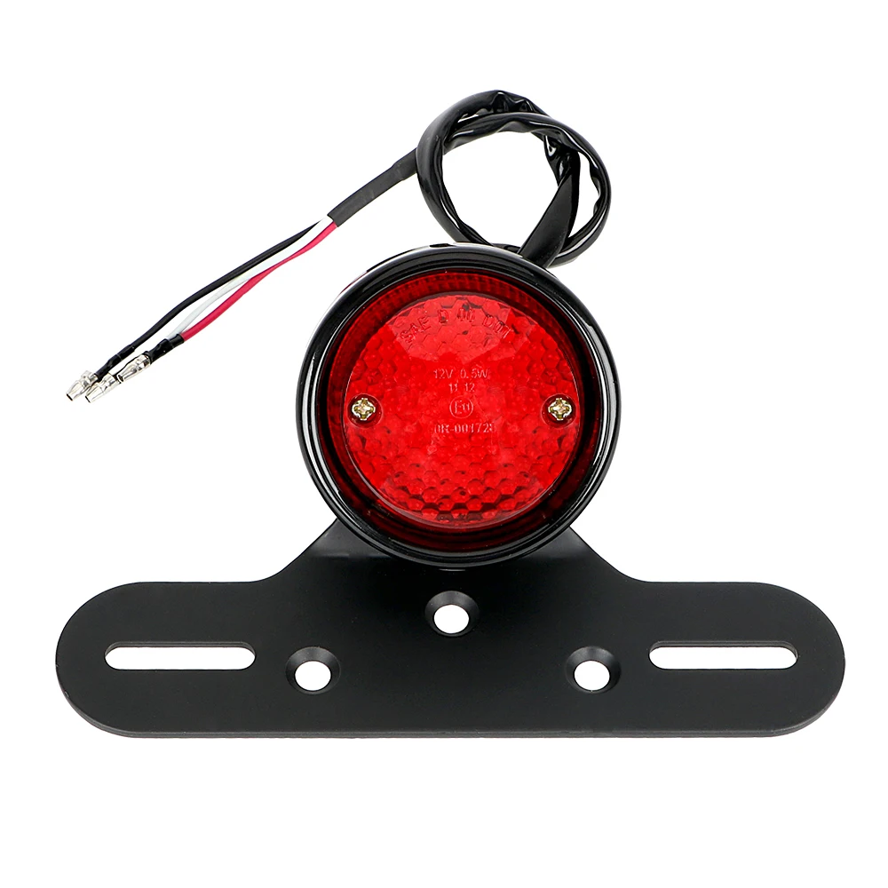 

Universal DC 12V LED Motorcycle Tail Brake Stop Light Refit License Plate Lamp Motobike Rear Lights For Choppe Bobber Cafe Racer