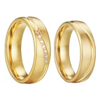 1 пара, обручальные кольца с покрытием 24-каратным золотом для влюбленных