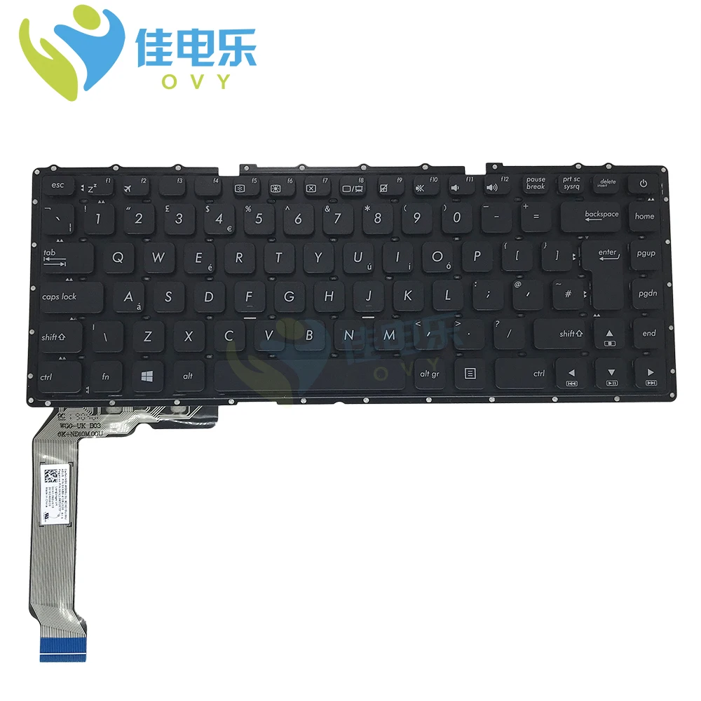 

OVY UK Replacement keyboards X441 for ASUS vivobook max X441S X441UR X441NA X441NC X441UA British black keyboard 0KNB0 4126UK00
