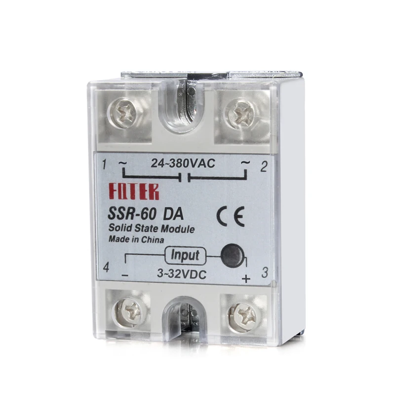 SSR-10DA 25DA 40DA 60DA 80DA 100DA DC to AC 10AA 25AA 40AA Однофазное твердотельное реле SSR | Обустройство