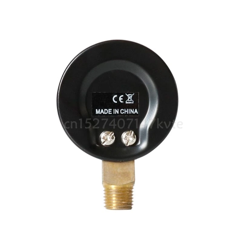 Манометр 52 мм Циферблат 1/8 дюйма BSPT вертикальный 0/15 30 60 100160300 PSI &amp бар нижнее