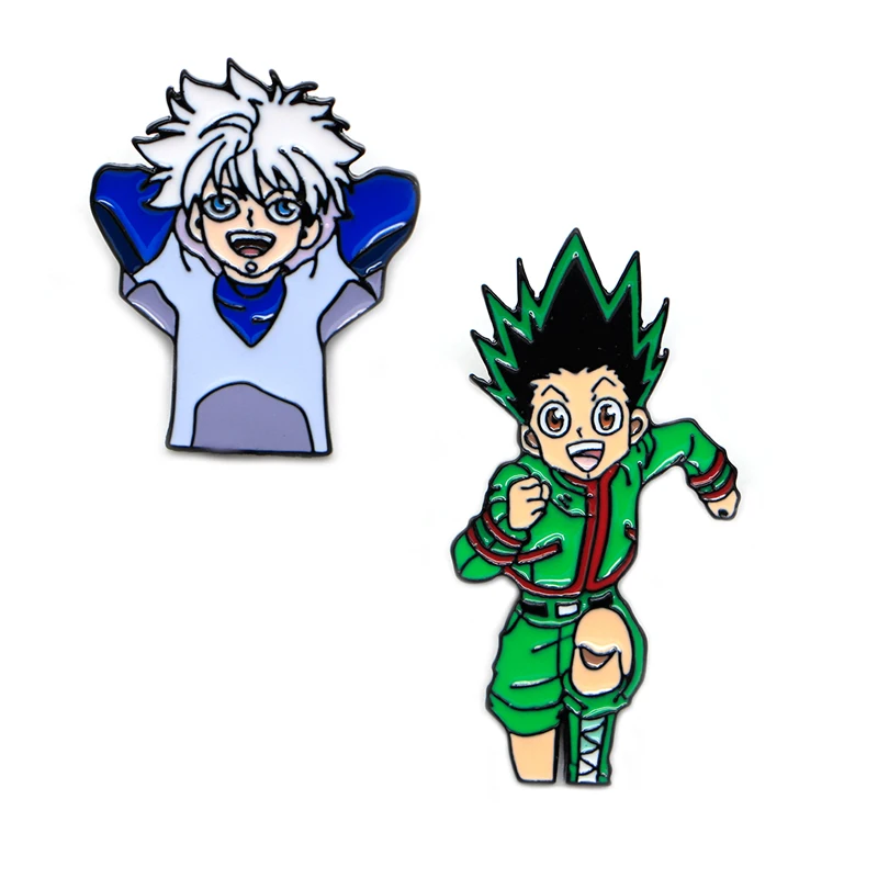 30 шт. заколки для рюкзака Hunter HXH Killua Zoldyck эмалированные булавки с