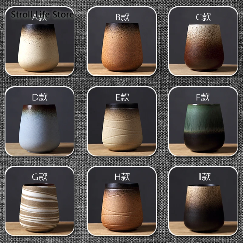 Ретро японские Керамические Кружки Кофейные чашки креативные ручные для воды