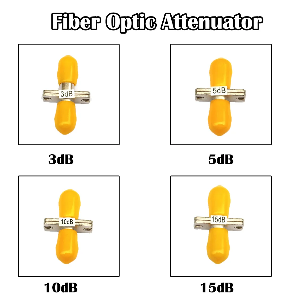 5 шт./лот ST фиксированный фланец волокно оптический аттенюатор 3dB 5dB 10dB 15dB SM