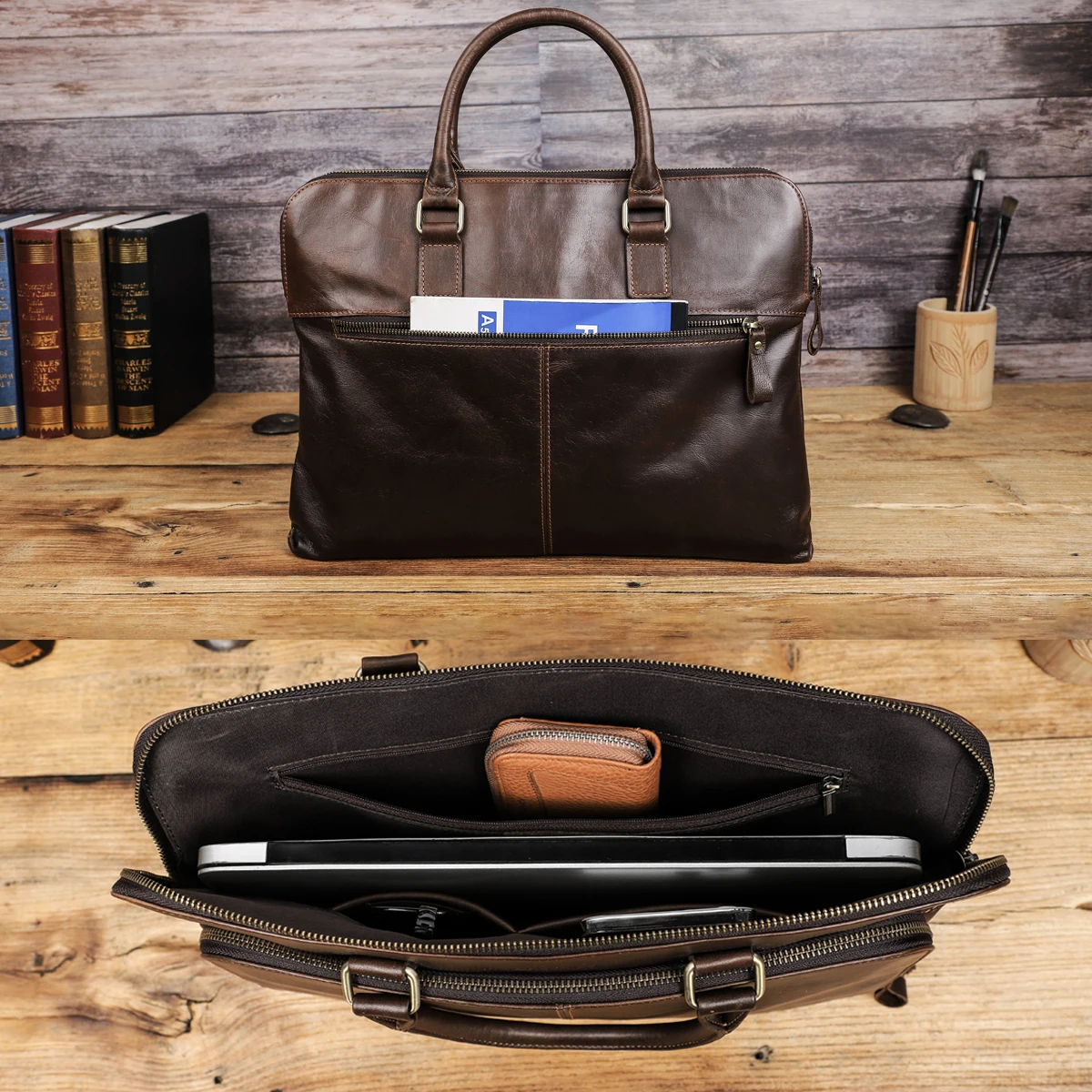 contacts family laptop bag 14 15 6 men genuine leather notebook bag for macbook air pro 15 16 computer handbag briefcase bag free global shipping