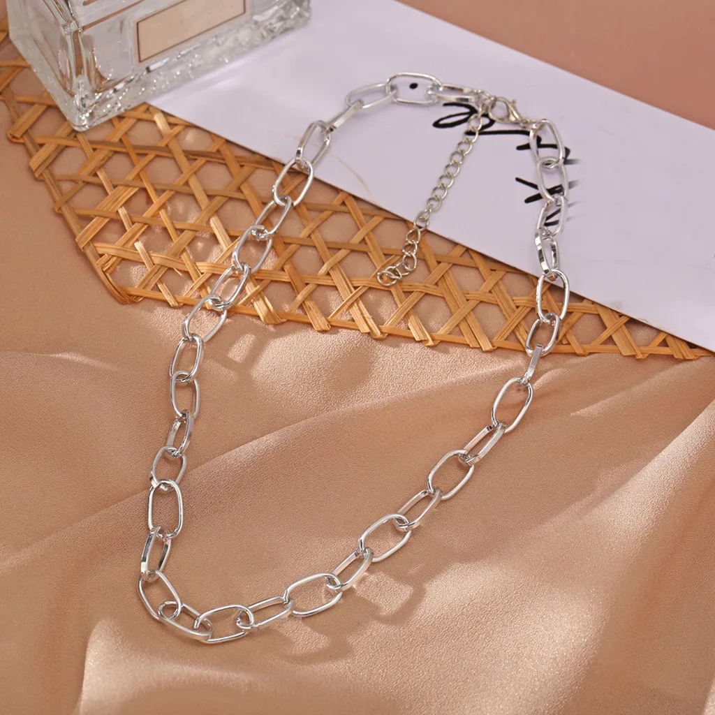 

2021 Omen's Neck Chain Vintage Metal Multilayer Large Metal Love Necklace Ladies Casual Jewelry Gift #541