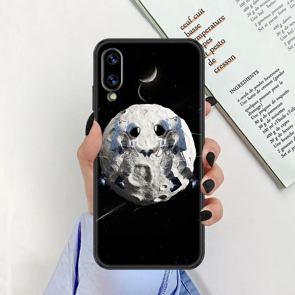 Мультфильм астронавт Чехол для мобильного телефона Huawei Honor 6 7 8 9 10 10i 20 A C X Lite рro