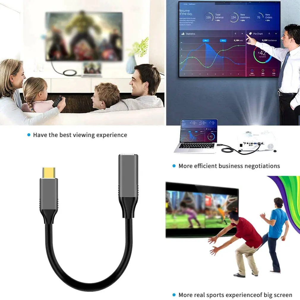 USB C к Mini Displayport кабель 4K 60Hz Type практичный конвертер Thunderbolt 3 MDP для Macbook|USB-адаптеры| |