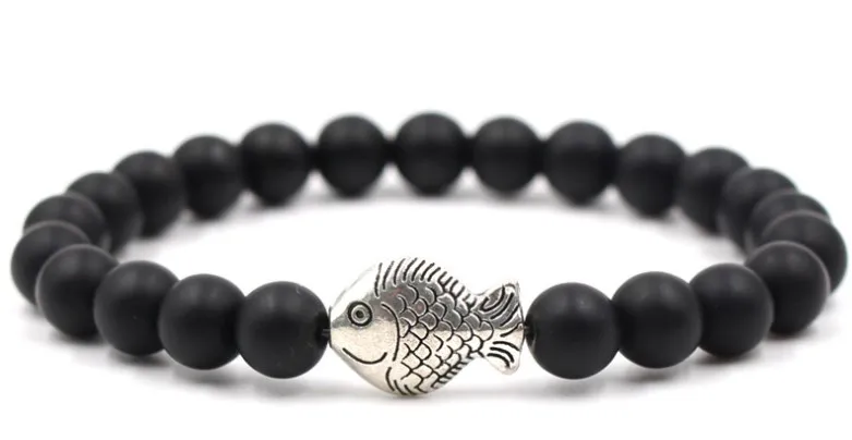 Шарик yfh3 8 мм регулируемая нить натуральный черный камень вулканическая лава