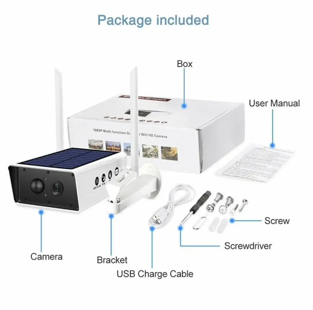Водонепроницаемая IP камера с датчиком движения 1080P Wi Fi|Камеры видеонаблюдения| |