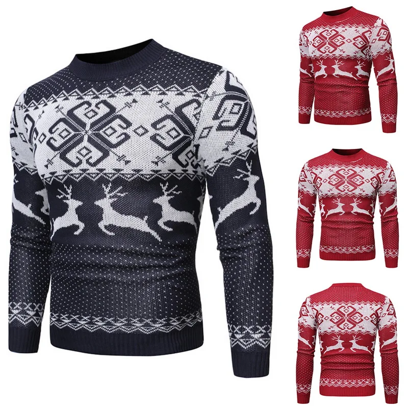 HEFLASHOR мужской свитер пуловеры для мужчин Pull Homme 2019 Рождественский осенняя