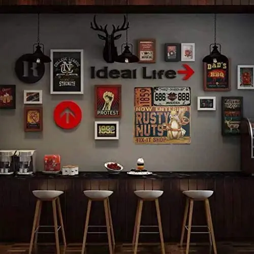 

Metal Vintage Tin Sign Decor-Rustic for Home Bar Pub Movie House Bar Pub Funny Retro Wall Art Sign 12" X 8"